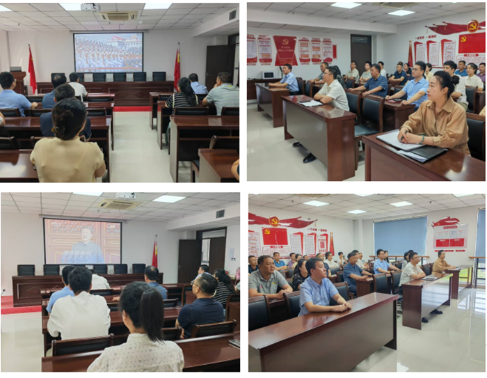 淮糧集團(tuán)各黨支部組織集中收聽收看紀(jì)念中國人民抗日戰(zhàn)爭(zhēng)暨世界反法西斯戰(zhàn)爭(zhēng)勝利80周年大會(huì)